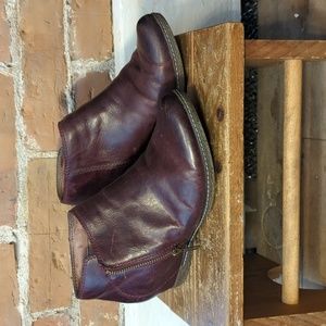 Dansko Leyla Leather Side Zip Ankle Bootie
